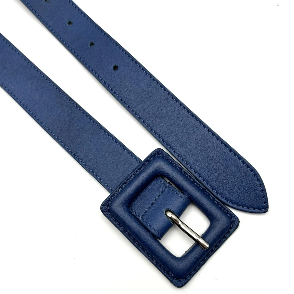 NEW B-Low the Belt Ana Vibrant Mini Royal Blue Leather Waist Belt S 28-34
